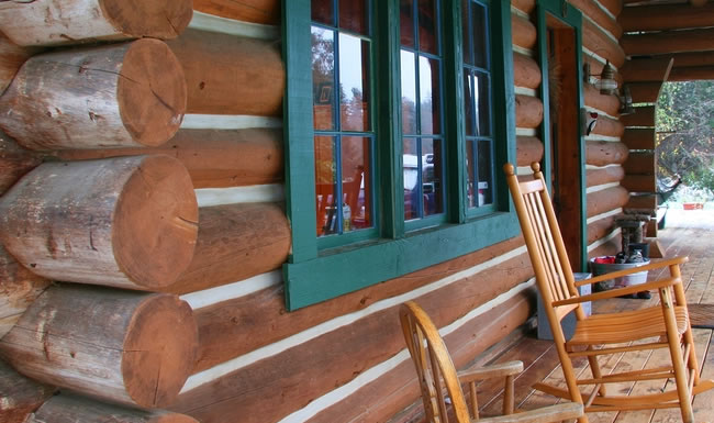 Log Home Caulking and Chinking Contractor North Carolina.